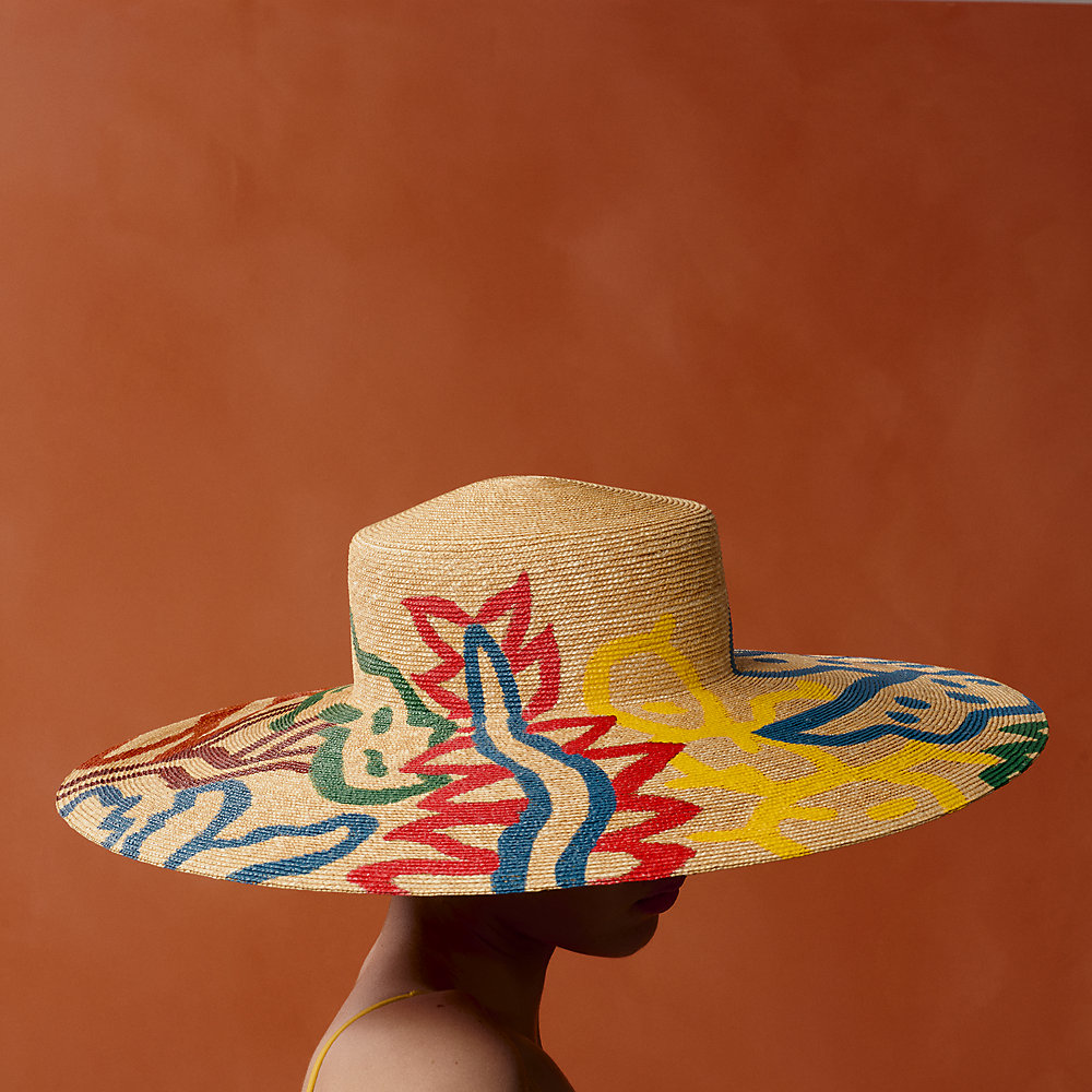 帽子 Provence 10 erme Gloria Cigales hat - Beige | Hermès USA